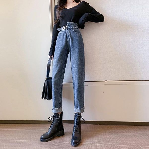 women's jeans net red drape high waist denim female loose wild straight trousers 2021 korean version of the style type, Blue
women's jeans net red drape high waist denim female loose wild straight trousers 2021 korean version of the style type, Blue