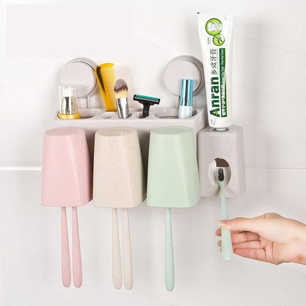 bath accessory set bathroom accessories toothbrush holder with toothpaste dispenser stand wall mount rack storage tools
bath accessory set bathroom accessories toothbrush holder with toothpaste dispenser stand wall mount rack storage tools