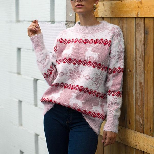 women's sweaters christmas snowflake fawn patchwork pullover vintage clothes knit sweater long sleeve plush warm harajuku g3, White;black
women's sweaters christmas snowflake fawn patchwork pullover vintage clothes knit sweater long sleeve plush warm harajuku g3, White;black