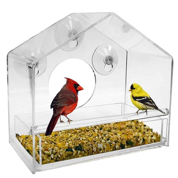acrylic window bird feeder with strong suction cups and seed tray, outdoor birdfeeders for wild birds, finch, cardinal, blue other supplies
acrylic window bird feeder with strong suction cups and seed tray, outdoor birdfeeders for wild birds, finch, cardinal, blue other supplies