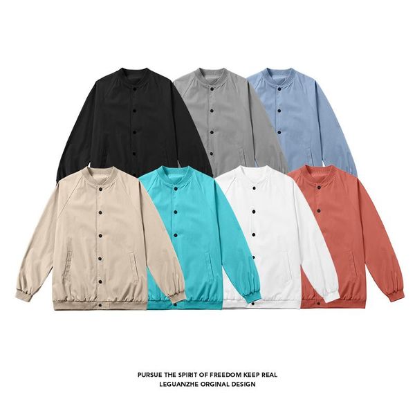 men's jackets spring autumn midweight jacket male casual streetwear single button baseball coats men clothing outwear, Black;brown
men's jackets spring autumn midweight jacket male casual streetwear single button baseball coats men clothing outwear, Black;brown
