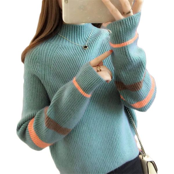 women's sweaters 2021 autumn women pullovers knitted sweater korean winter elasticity loose jumper ladies long sleeve turtleneck, White;black
women's sweaters 2021 autumn women pullovers knitted sweater korean winter elasticity loose jumper ladies long sleeve turtleneck, White;black
