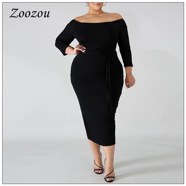 casual dresses off shoulder bodycon women dress plus size 4xl long sleeve mid calf ladies black autumn tie waist elegant midi, Black;gray
casual dresses off shoulder bodycon women dress plus size 4xl long sleeve mid calf ladies black autumn tie waist elegant midi, Black;gray