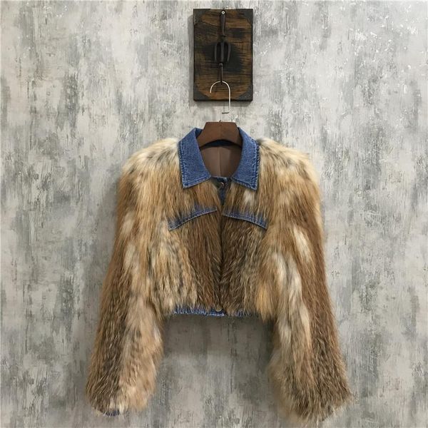 women's fur & faux 2021 marble coat women fashion high waist woven slim stitching denim winter real coats and jackets, Black
women's fur & faux 2021 marble coat women fashion high waist woven slim stitching denim winter real coats and jackets, Black
