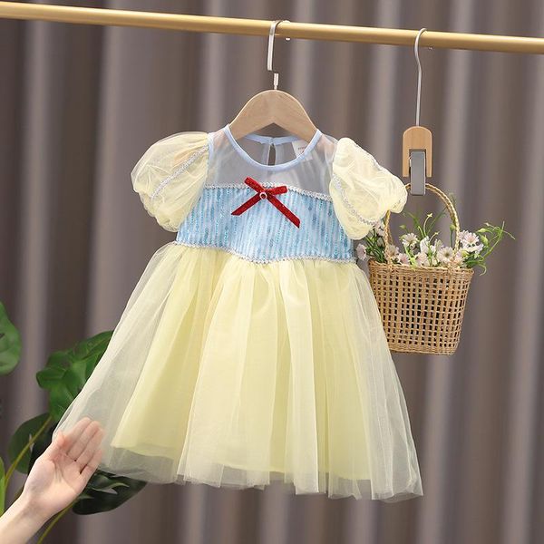 girl's dresses summer baby girl dress lovely yellow princess bubble sleeve gauze patchwork toddler children born kids casual vestido, Red;yellow
girl's dresses summer baby girl dress lovely yellow princess bubble sleeve gauze patchwork toddler children born kids casual vestido, Red;yellow