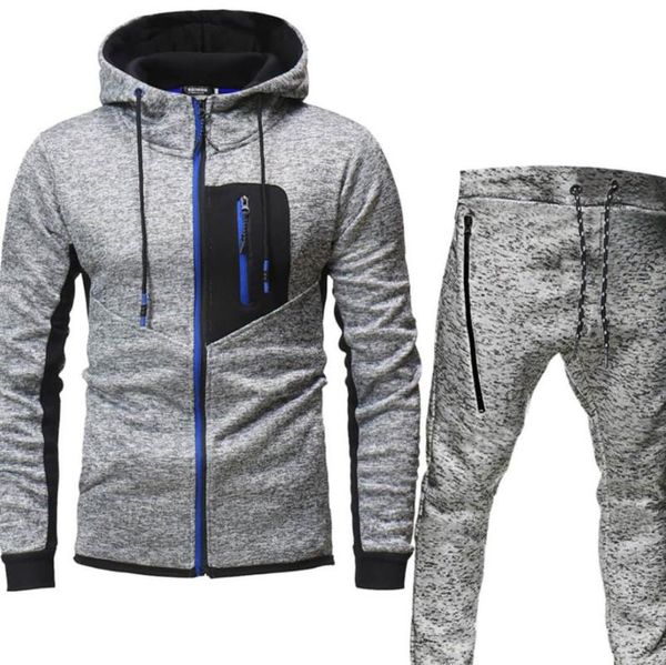 men's tracksuits summer and autumn fashion sports suit round neck cap casual hooded trousers set, Gray
men's tracksuits summer and autumn fashion sports suit round neck cap casual hooded trousers set, Gray
