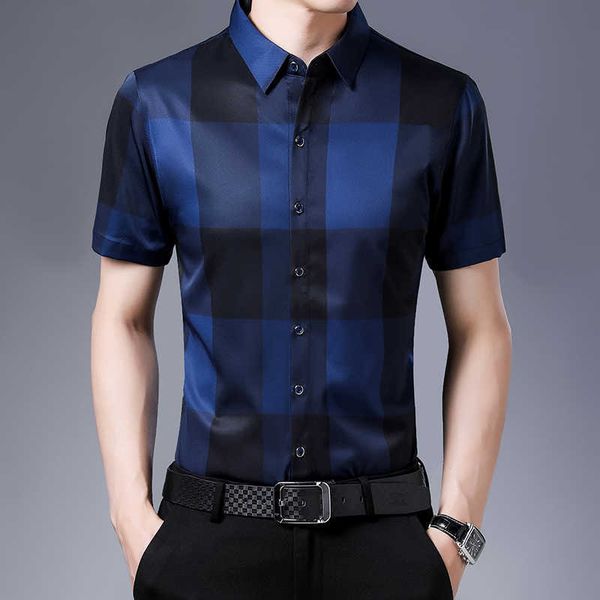 fashion plaid shirt men summer short sleeve casual shirts slim fit camisa masculina drop c747 210721, White;black
fashion plaid shirt men summer short sleeve casual shirts slim fit camisa masculina drop c747 210721, White;black