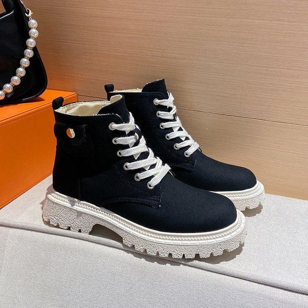 boots 2021 arrive solid color autumn for women british style thick bottom non-slip lace up canvas short shoes, Black
boots 2021 arrive solid color autumn for women british style thick bottom non-slip lace up canvas short shoes, Black