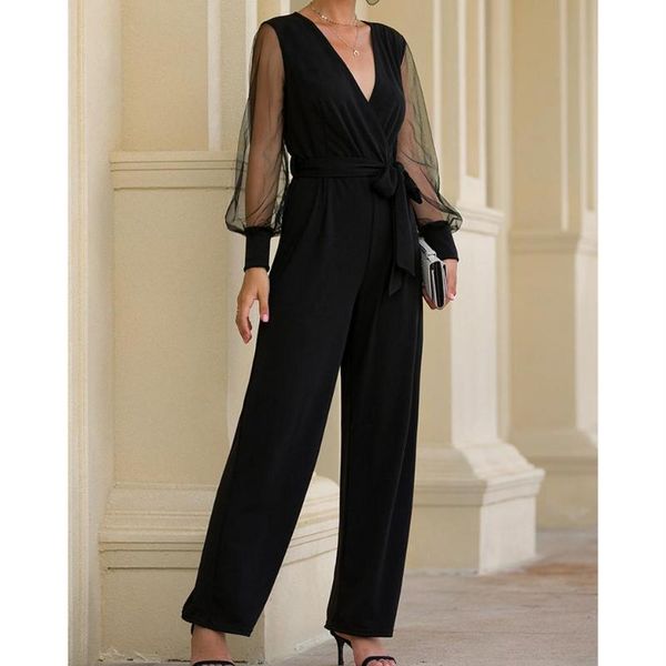 women's jumpsuits & rompers v neck black with belt wide leg jumpsuit women spring long sleeve office romper straight elegant loose over, Black;white
women's jumpsuits & rompers v neck black with belt wide leg jumpsuit women spring long sleeve office romper straight elegant loose over, Black;white
