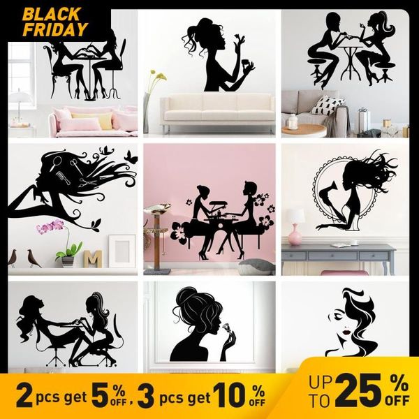 beauty salon nail manicures wall sticker art decor for living room store decoration removable decals mural stickers
beauty salon nail manicures wall sticker art decor for living room store decoration removable decals mural stickers