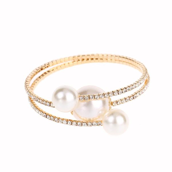 bangle multi-row rhinestone pearl bracelet with adjustable design durable long lasting comfortable to wear gift for women@88, Black
bangle multi-row rhinestone pearl bracelet with adjustable design durable long lasting comfortable to wear gift for women@88, Black