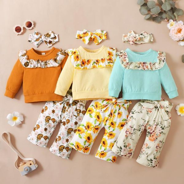 clothing sets autumn fashion toddler clothes baby girls floral ruffle long sleeve pullover +pants headband outfits casual 3pcs set, White
clothing sets autumn fashion toddler clothes baby girls floral ruffle long sleeve pullover +pants headband outfits casual 3pcs set, White