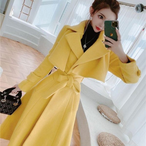women autumn winter woolen jacket thick women's wind breakar coat noble femme draw back trench a422 wool & blends, Black
women autumn winter woolen jacket thick women's wind breakar coat noble femme draw back trench a422 wool & blends, Black