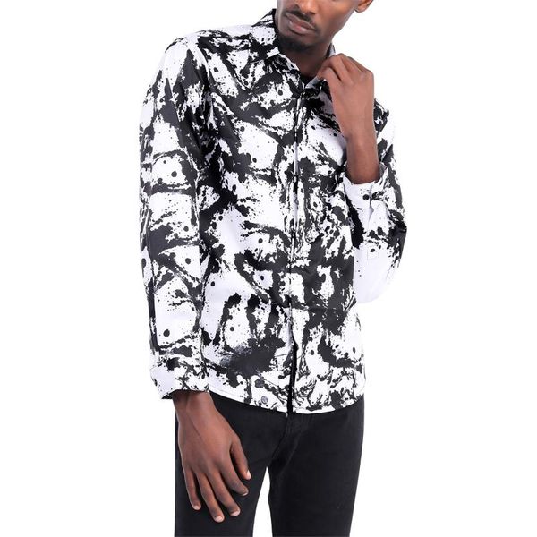 men's casual shirts cloudstyle men fashion turn-down collar buttoned shirt printing long sleeve streetwear clothing, White;black
men's casual shirts cloudstyle men fashion turn-down collar buttoned shirt printing long sleeve streetwear clothing, White;black