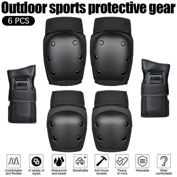 elbow & knee pads protective gear set breathable wristguard skiing cycling skateboard skating anti-slip protector for kids, Black;gray
elbow & knee pads protective gear set breathable wristguard skiing cycling skateboard skating anti-slip protector for kids, Black;gray