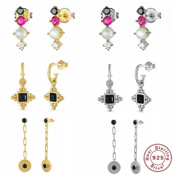 aide 925 sterling silver elegant black zircon pearl stud earring piercing earrings for women wedding jewelry pendientes plata, Golden;silver
aide 925 sterling silver elegant black zircon pearl stud earring piercing earrings for women wedding jewelry pendientes plata, Golden;silver
