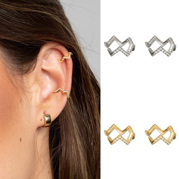 clip-on & screw back s925 sterling silver wave inlaid ear piercing clips cuff clip earrings for women no gift
clip-on & screw back s925 sterling silver wave inlaid ear piercing clips cuff clip earrings for women no gift