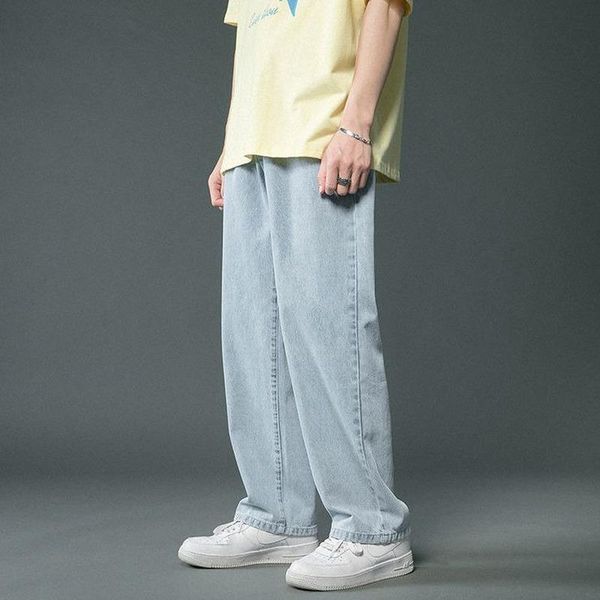men's pants solid jeans men autumn cowboy denim straight loose wide leg male punk fashion baggy retro vintage leisure chic trousers, Black
men's pants solid jeans men autumn cowboy denim straight loose wide leg male punk fashion baggy retro vintage leisure chic trousers, Black
