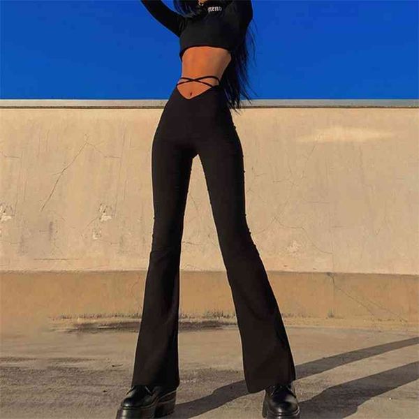 vintage stylish high street women's flared pants spring harajuku waist slim long bottoms casual lace up trousers 210517, Black;white
vintage stylish high street women's flared pants spring harajuku waist slim long bottoms casual lace up trousers 210517, Black;white