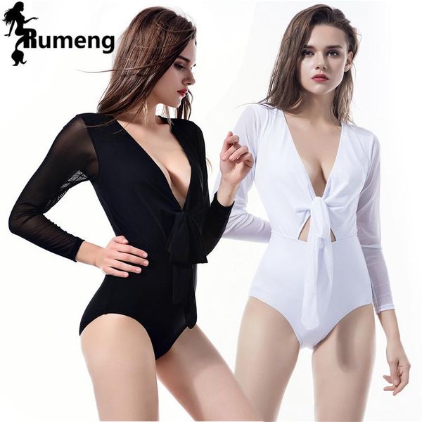 one-piece suits rumeng2021 one piece swimsuit summer women mesh long sleeve bikini set push up swimwear black white
one-piece suits rumeng2021 one piece swimsuit summer women mesh long sleeve bikini set push up swimwear black white