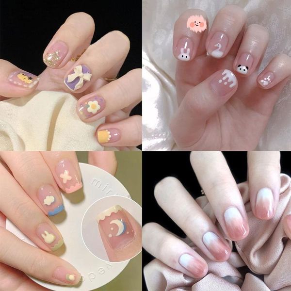 false nails 24pcs/box detachable short round/square head wearable heart bow fake full cover nail tips press on, Red;gold
false nails 24pcs/box detachable short round/square head wearable heart bow fake full cover nail tips press on, Red;gold