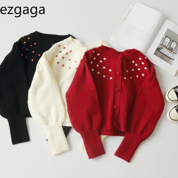 ezgaga flower embroidery sweater women preppey style loose single breasted knitted cardigan long sleeve outwear korean casual 210430, White
ezgaga flower embroidery sweater women preppey style loose single breasted knitted cardigan long sleeve outwear korean casual 210430, White