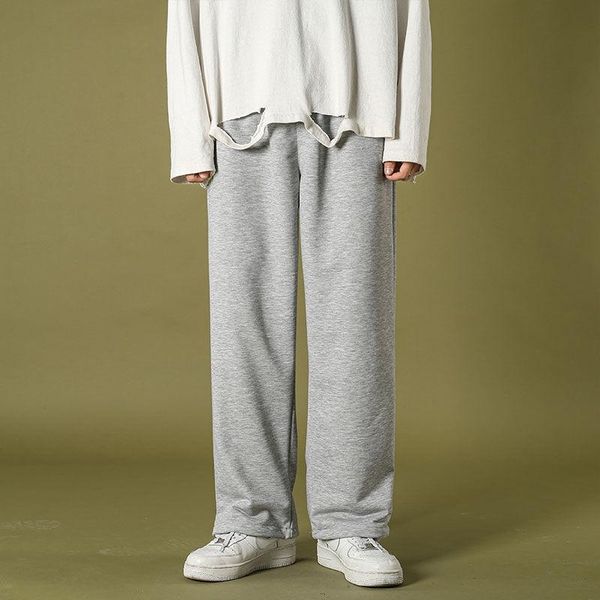 men's pants sweatpants fashion solid color casual men streetwear korean loose straight wide leg mens joggers track, Black
men's pants sweatpants fashion solid color casual men streetwear korean loose straight wide leg mens joggers track, Black