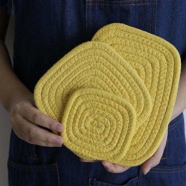 mats & pads thickened creative cotton woven color pot mat bowl insulation anti-scalding home placemats for table
mats & pads thickened creative cotton woven color pot mat bowl insulation anti-scalding home placemats for table