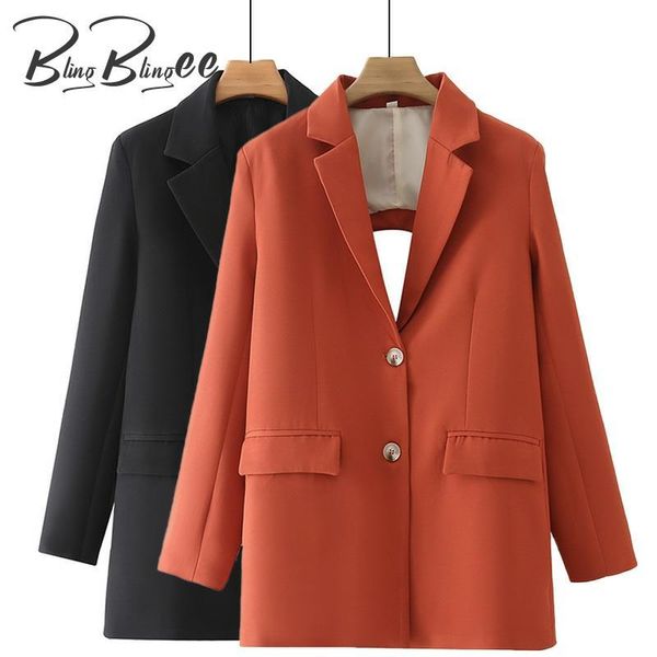 women's suits & blazers blingblingee fashion cut out back long sleeve single breasted women suit jacket 2021 autumn flap pockets female, White;black
women's suits & blazers blingblingee fashion cut out back long sleeve single breasted women suit jacket 2021 autumn flap pockets female, White;black