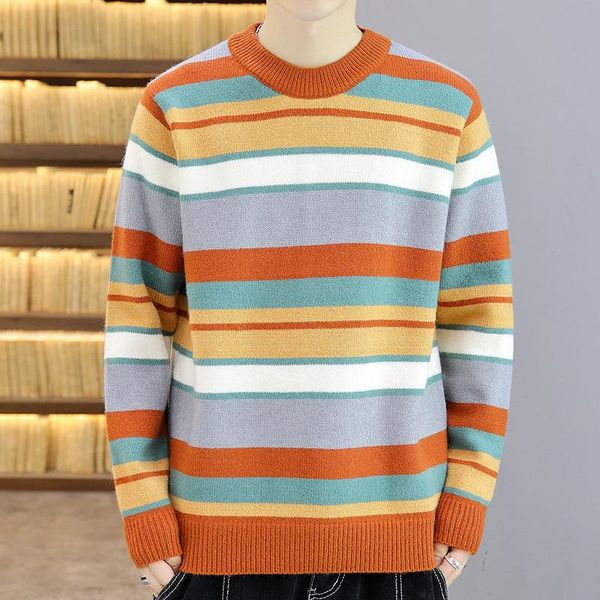 men's sweaters striped sweater men jumper autumn winter elasticity pullover long sleeve crew neck mens clothes fashion knitted, White;black
men's sweaters striped sweater men jumper autumn winter elasticity pullover long sleeve crew neck mens clothes fashion knitted, White;black