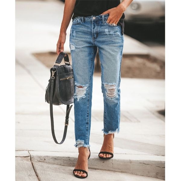 women jeans stretch long high waist ladies slim fit ripped hole tassel denim pencil trousers skinny button clothing 210522, Blue
women jeans stretch long high waist ladies slim fit ripped hole tassel denim pencil trousers skinny button clothing 210522, Blue