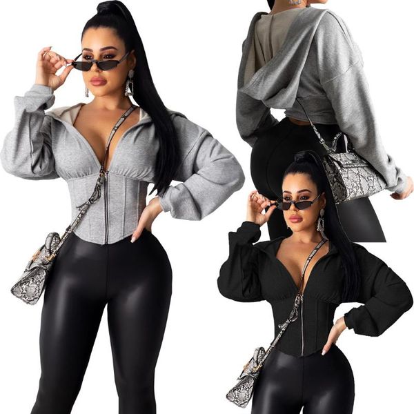 women's jackets 15hy5176 autumn winter women casual solid slim with hood sweater coat streetwear moda 2021, Black;brown
women's jackets 15hy5176 autumn winter women casual solid slim with hood sweater coat streetwear moda 2021, Black;brown