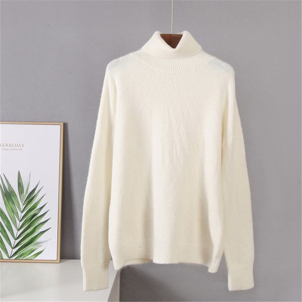 women's sweaters 2021 turtleneck solid colour cashmere sweater elegant ladies soft women's knitted basic loose, White;black
women's sweaters 2021 turtleneck solid colour cashmere sweater elegant ladies soft women's knitted basic loose, White;black