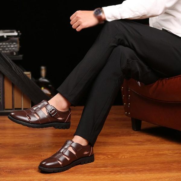 sandals sagace men big size fashionable leather shoes outdoor breathable casual male summer business, Black
sandals sagace men big size fashionable leather shoes outdoor breathable casual male summer business, Black