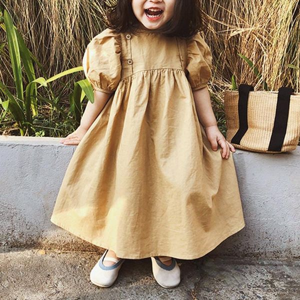 girl's dresses childrens dress summer fashion baby clothing girls casual solid color retro high waist princess with puff sleeve clothes, Red;yellow
girl's dresses childrens dress summer fashion baby clothing girls casual solid color retro high waist princess with puff sleeve clothes, Red;yellow