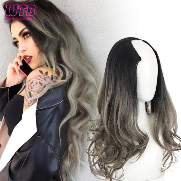 synthetic wigs wtb 22" long wavy 3/4 half wig for women u shaped black ombre cyan clip in hair daily use
synthetic wigs wtb 22" long wavy 3/4 half wig for women u shaped black ombre cyan clip in hair daily use