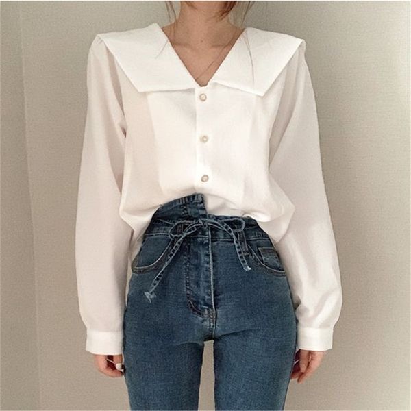 dress korean stylish all match solid full-sleeved brief chic minimalist office lady shirts elegance sweet blouses, White
dress korean stylish all match solid full-sleeved brief chic minimalist office lady shirts elegance sweet blouses, White