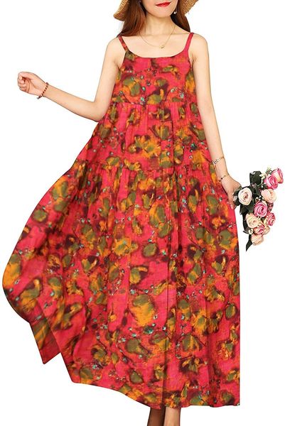 brand women plus size casual long maxi summer beach swing dresses empire waist tiered bohemian spaghetti dress xs-5x e100, Black;gray
brand women plus size casual long maxi summer beach swing dresses empire waist tiered bohemian spaghetti dress xs-5x e100, Black;gray