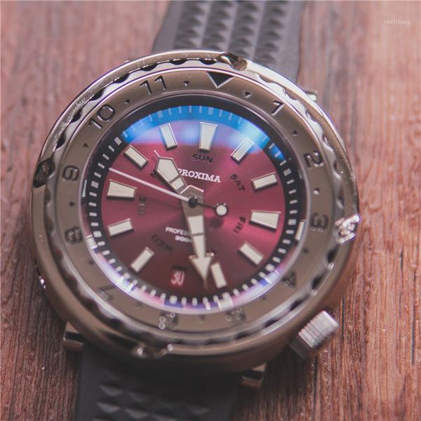 proxima sbbn015 tuna stainless steel diver watch casual men automatic mechanical wristwatch luxury red dial women sport watches wristwatches, Slivery;brown
proxima sbbn015 tuna stainless steel diver watch casual men automatic mechanical wristwatch luxury red dial women sport watches wristwatches, Slivery;brown