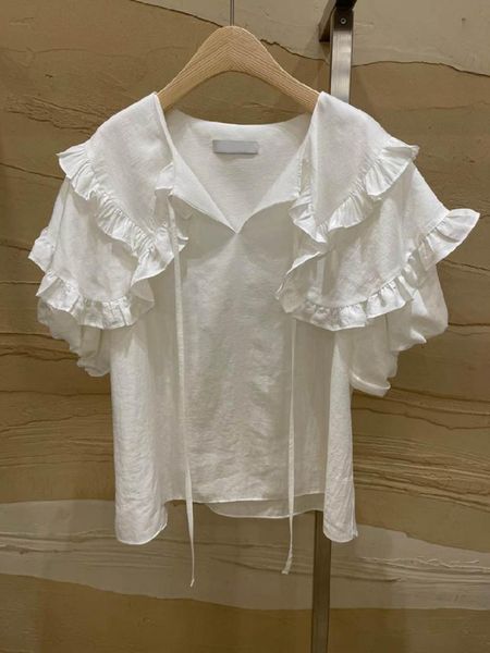 women's blouses & shirts vanovich korean style women and 2021 summer sweet temperament ladies lace short-sleeve clothing, White
women's blouses & shirts vanovich korean style women and 2021 summer sweet temperament ladies lace short-sleeve clothing, White