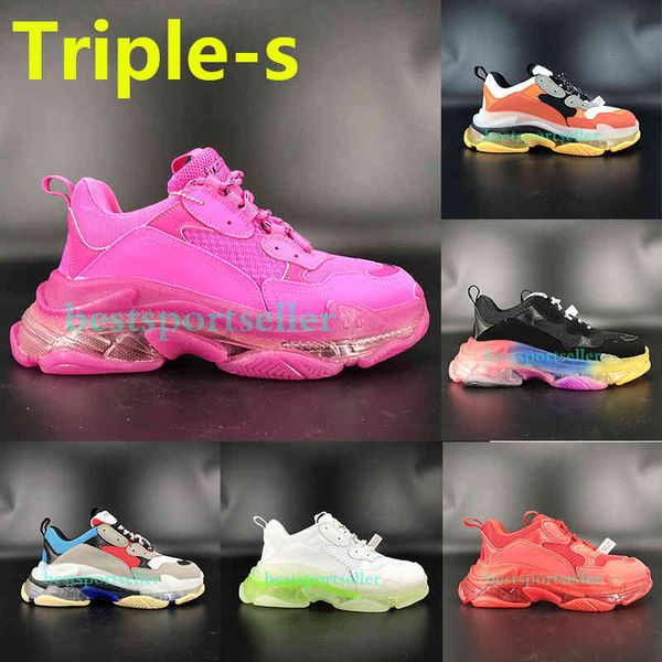 comfort pairs triple s clear sole platform shoes neon green white black gym red blue rainbow men women sneakers, White;red
comfort pairs triple s clear sole platform shoes neon green white black gym red blue rainbow men women sneakers, White;red
