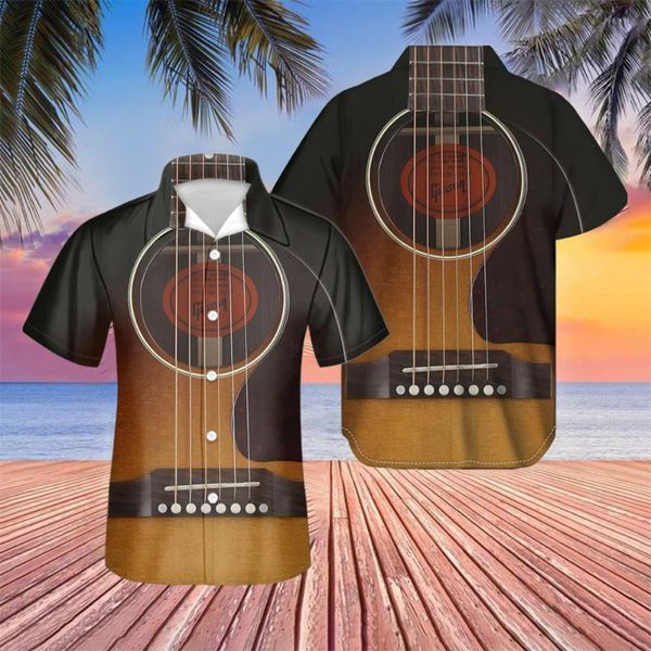 men's casual shirts vintage guitar printing man's plus size loose hawaiian aloha summer short sleeve cuban party camisa turn down, White;black
men's casual shirts vintage guitar printing man's plus size loose hawaiian aloha summer short sleeve cuban party camisa turn down, White;black