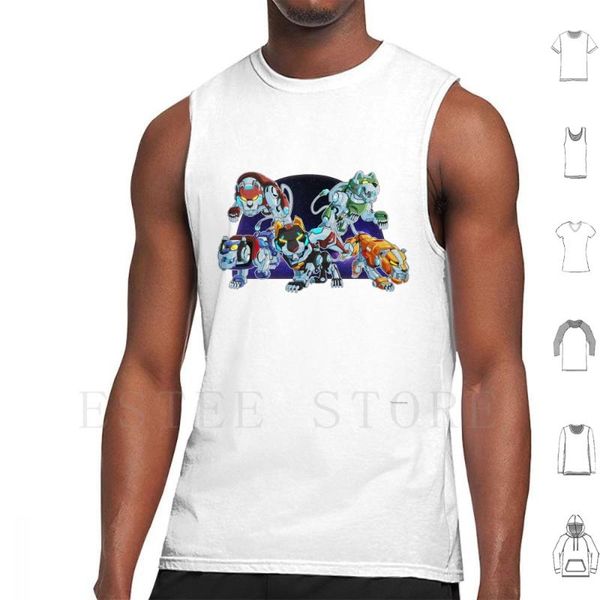 men' tank lions of voltron vest black lion red blue yellow green lance shiro hunk pidge keith, White;black
men' tank lions of voltron vest black lion red blue yellow green lance shiro hunk pidge keith, White;black