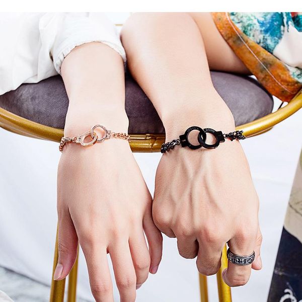 link, chain punk gothic handcuffs stainless steel bracelets female couple bracelet bangles for women 2021 fashion lover jewelry, Black
link, chain punk gothic handcuffs stainless steel bracelets female couple bracelet bangles for women 2021 fashion lover jewelry, Black