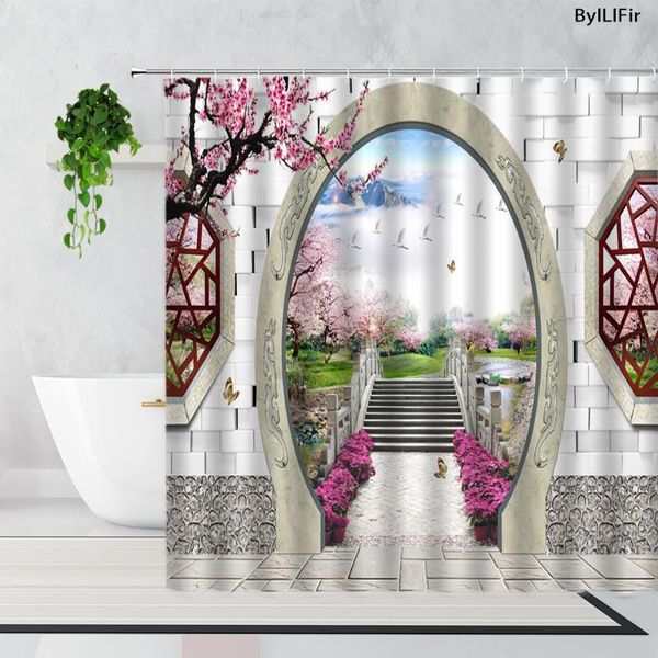 shower curtains chinese flowers round arch door retro stone corridor art design polyester printing bathroom curtain with hooks
shower curtains chinese flowers round arch door retro stone corridor art design polyester printing bathroom curtain with hooks
