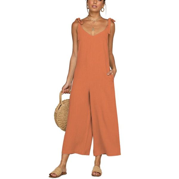 women jumpsuits suspenders solid color calf-length pants yellow black orange women's & rompers, Black;white
women jumpsuits suspenders solid color calf-length pants yellow black orange women's & rompers, Black;white