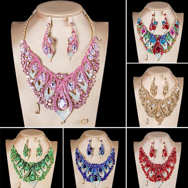 earrings & necklace rhinestone wedding jewelry sets for women girls beads set luxury large crystal horse eye bridal accessories, Silver
earrings & necklace rhinestone wedding jewelry sets for women girls beads set luxury large crystal horse eye bridal accessories, Silver