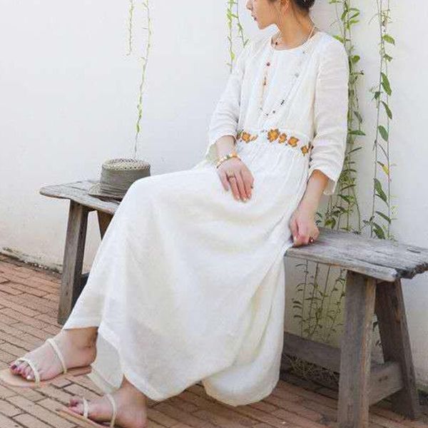 casual dresses spring summer linen literary loose dress with embroidery for women female fs99, Black;gray
casual dresses spring summer linen literary loose dress with embroidery for women female fs99, Black;gray