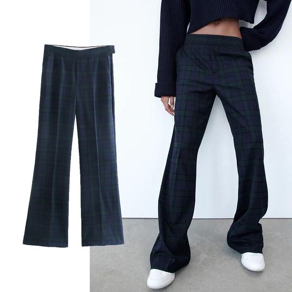 women's pants & capris za spring autumn women plaid long 2021 straight wide leg female fashion zipper pockets trouser, Black;white
women's pants & capris za spring autumn women plaid long 2021 straight wide leg female fashion zipper pockets trouser, Black;white