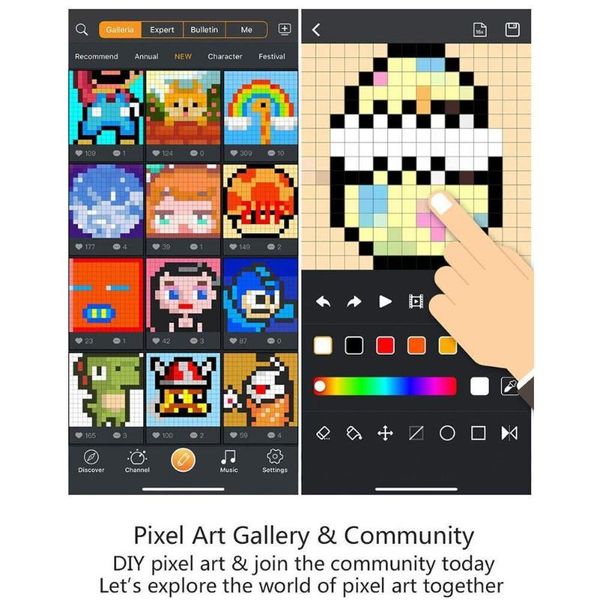retro pixel art portable bluetooth speaker alarm clock light led gift board, display home year decoration diy d0w2 speakers
retro pixel art portable bluetooth speaker alarm clock light led gift board, display home year decoration diy d0w2 speakers